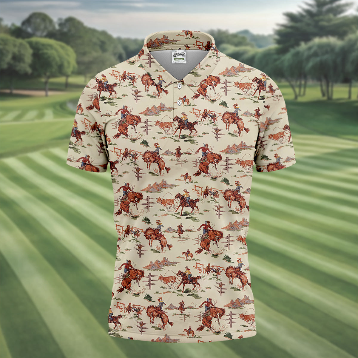 The Way Of The West Western Golf Shirt, Fun Golf Shirts For Men, Men's Golf Polo, Golfing Apparel