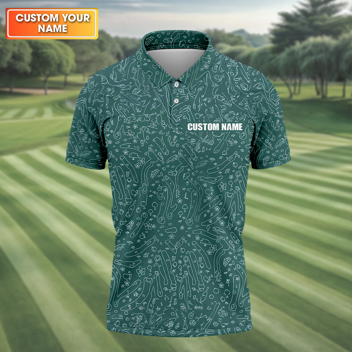Masters Custom Funny Golf Polo Shirt, Gift for Dad, Christmas Golf Gift