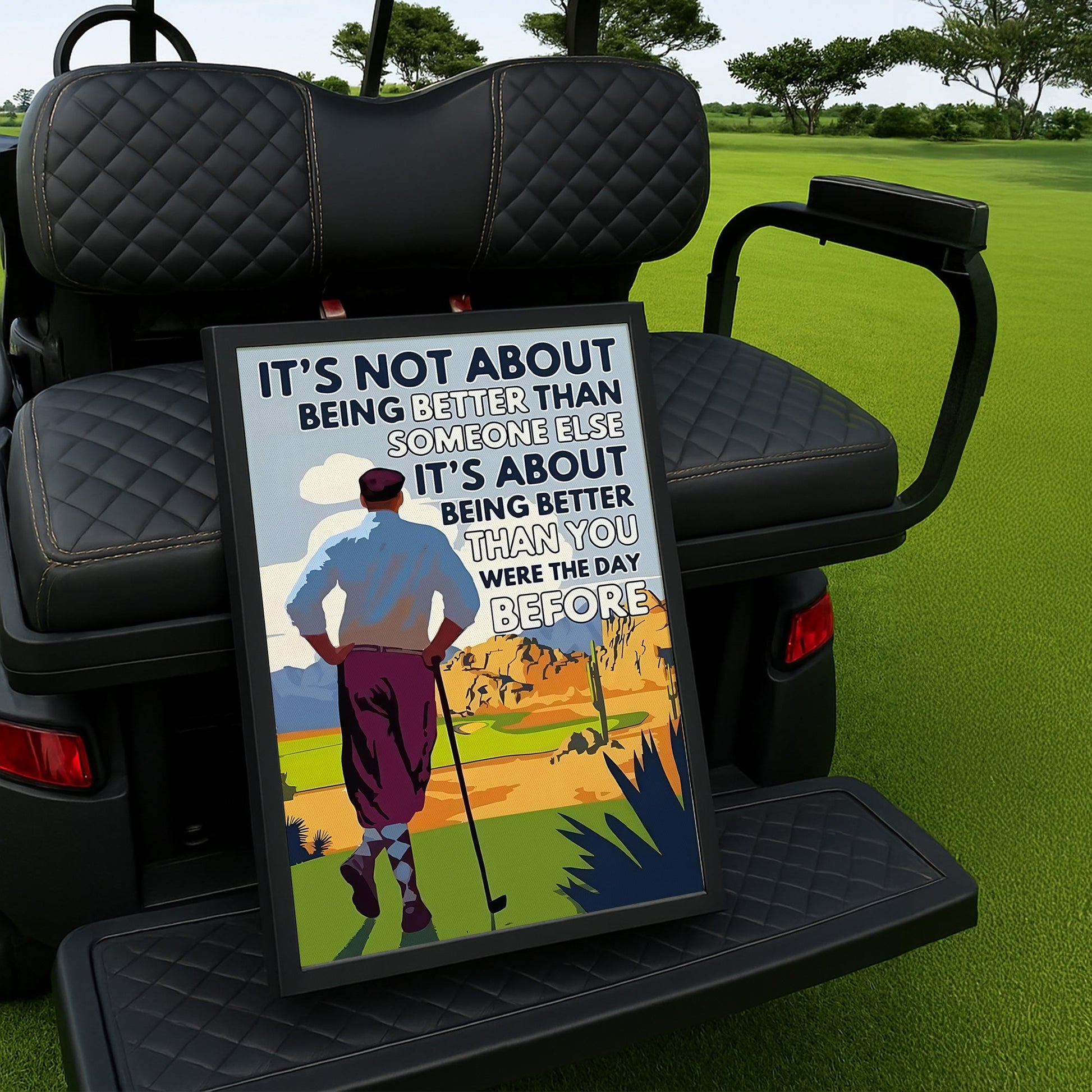 Being Better Than You Were The Day Before Canvas, Golf Wall Art, Gifts For Golf Lovers