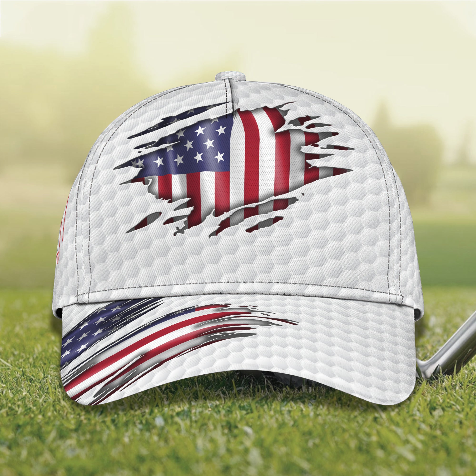 US Flag Cap, 3D Full Print Golf Cap, Gifts For Golfers