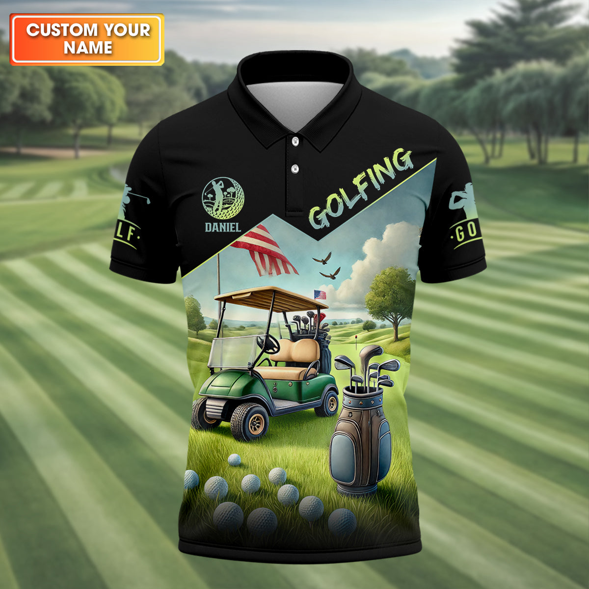 The Older I Get Custom Men's Golf Polo Shirt, Funny Golf Shirt, Dad Golf Gift