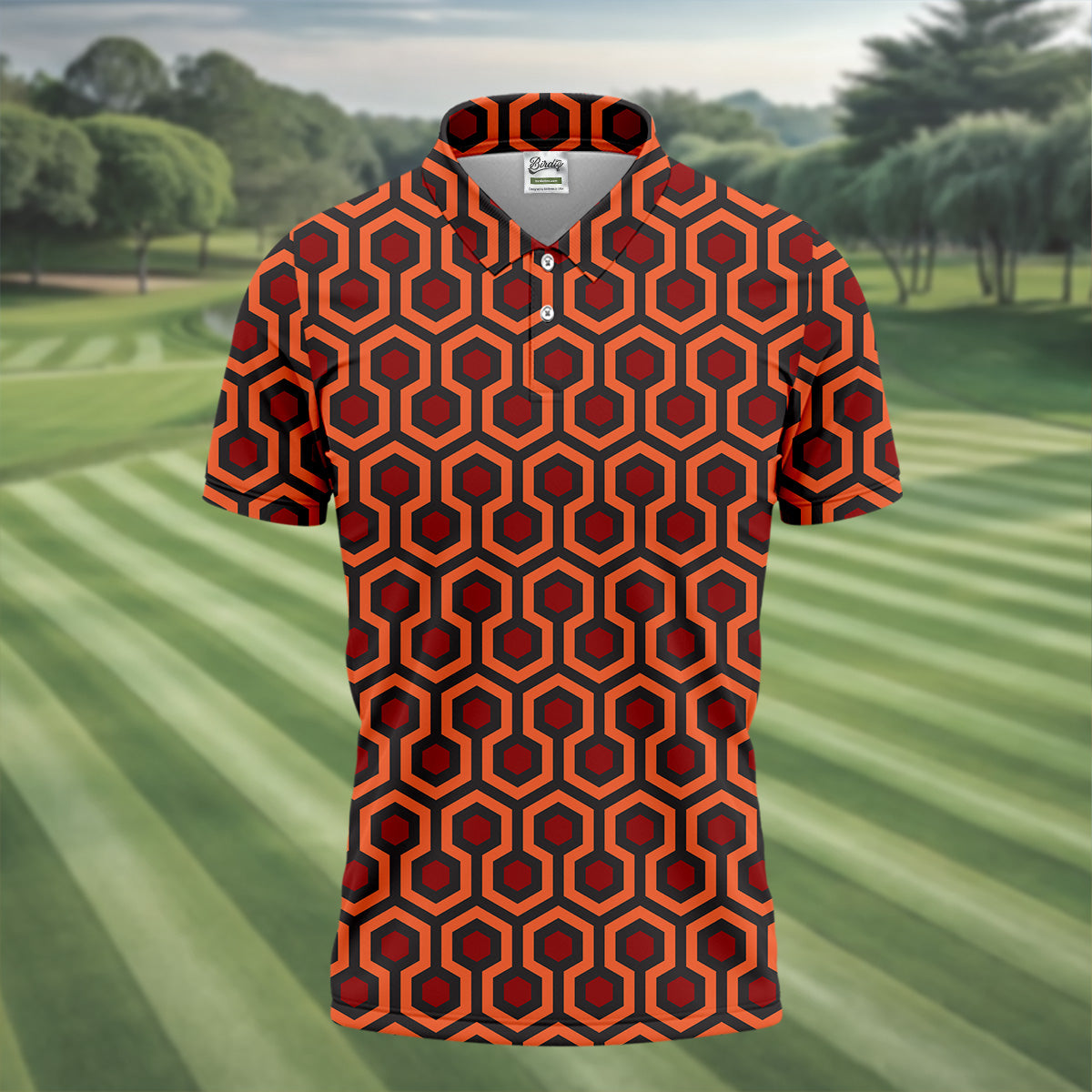 Carpet Pattern In The Shining Mens Golf Polo Shirts, Pattern Golf Shirt,  Matching Golf Shirts, Golf Shirts For Men
