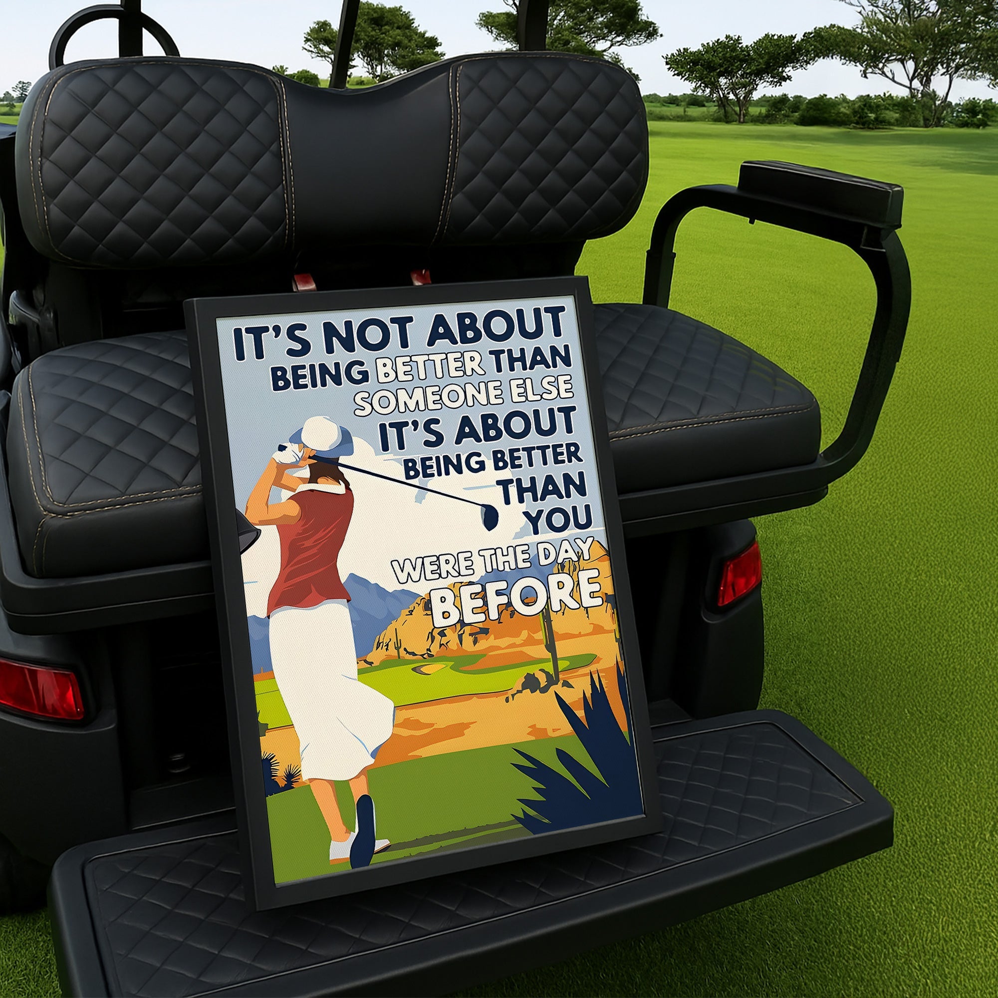 Being Better Than You Were The Day Before Canvas, Golf Wall Art, Gift For Golfers