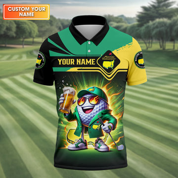 Funny Master Champion Custom Men's Golf Polo Shirt, Masters Tournament Shirt, Funny Golf Shirt
