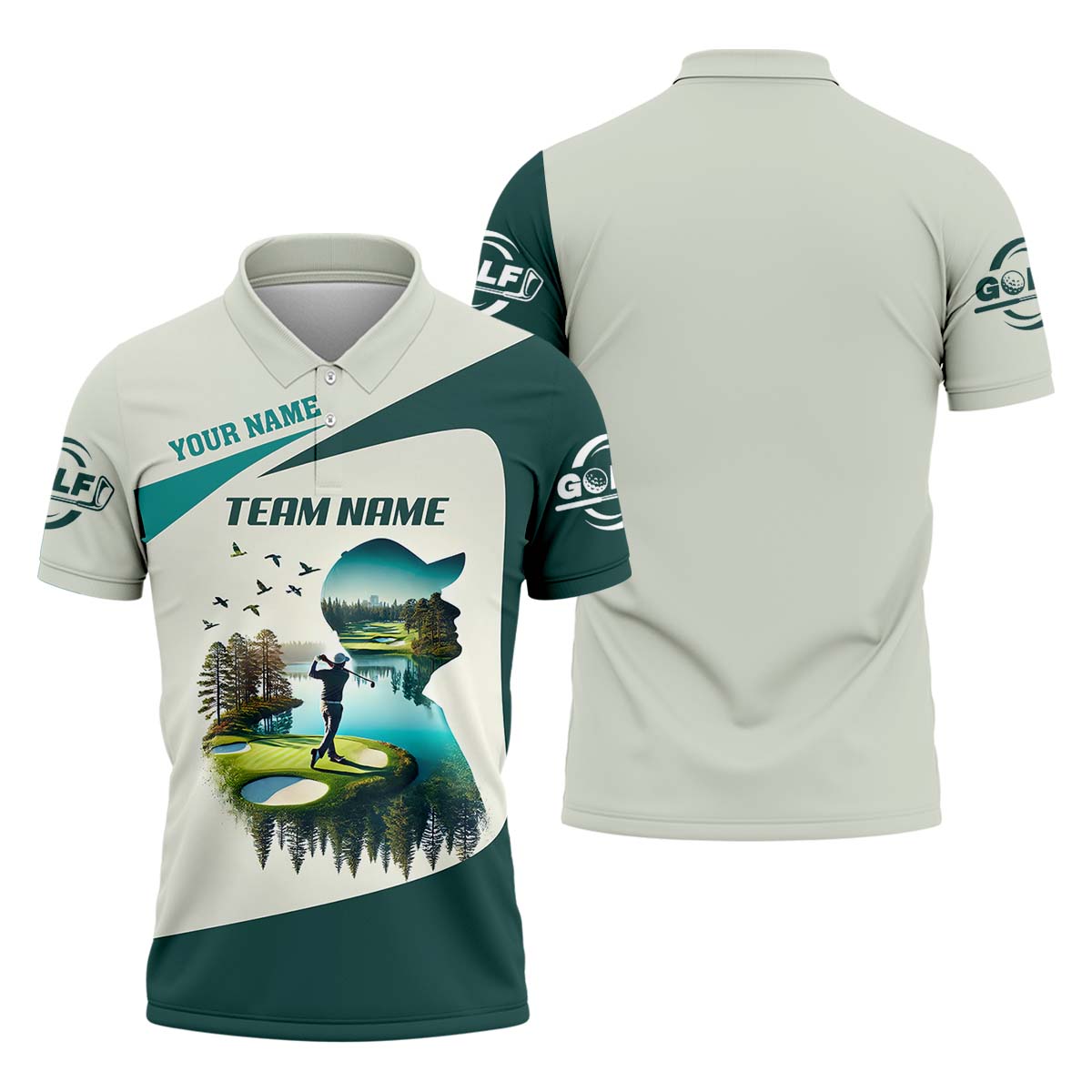 Fairway Golf Custom Golf Polo Shirt, Golfing Apparel, Mens Golf Gift, Gifts For Golf Lovers