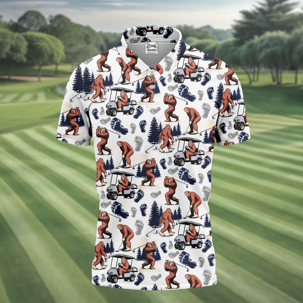 Sasquatch Golf Shirt, Bigfoot Shirt, Hawaiian Golf Shirts, Matching Golf Shirts, Golf Shirts For Men