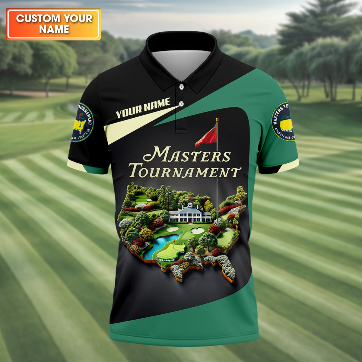 Custom Augusta Golf National Master Golf Polo Shirt, Golfing Apparel, Mens Golf Gift