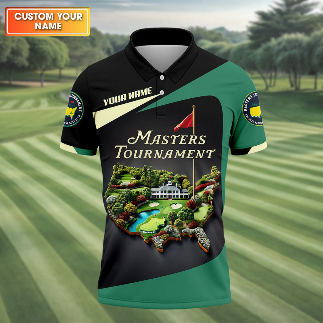 Custom Augusta Golf National Master Golf Polo Shirt, Golfing Apparel, Mens Golf Gift