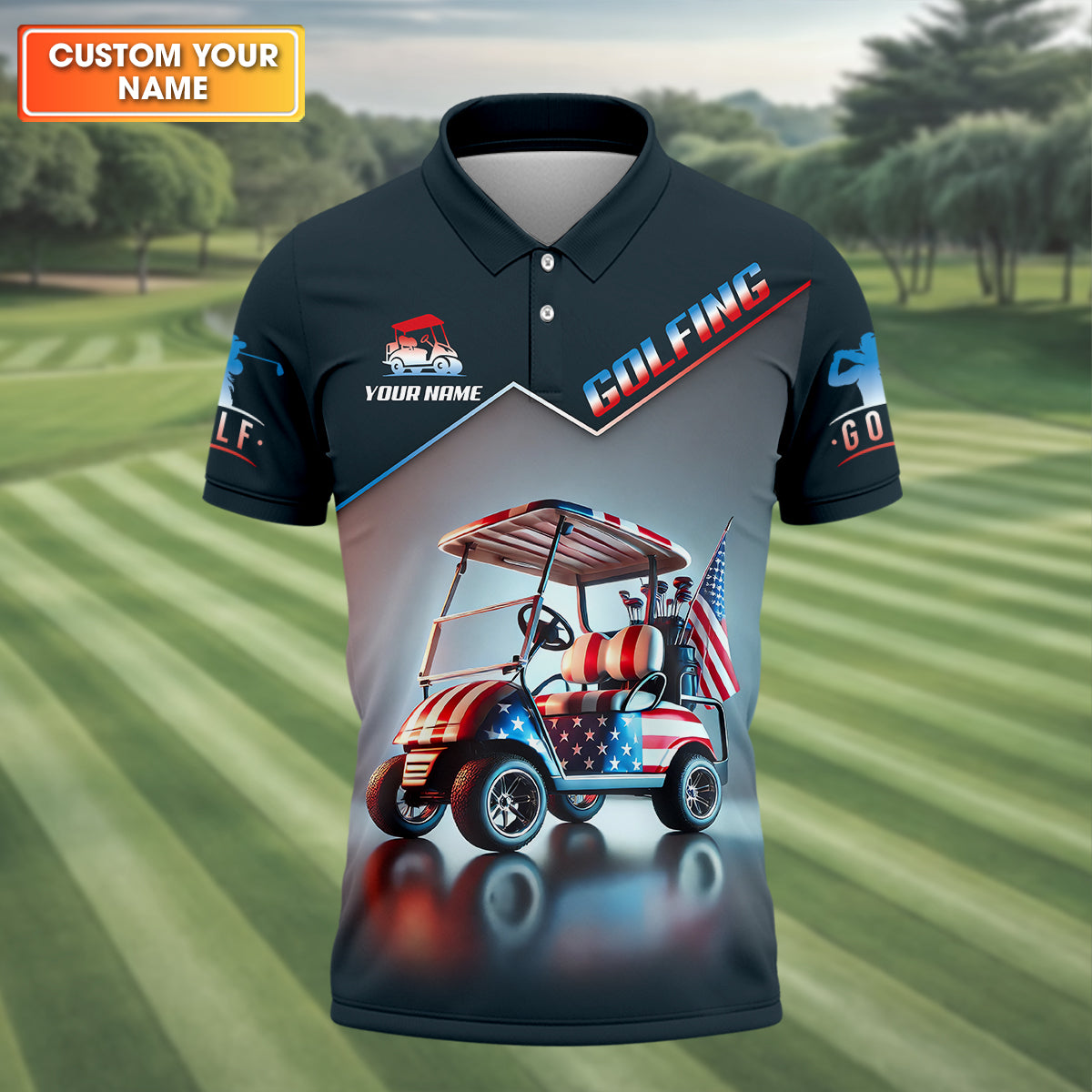 This Is How I Roll Custom Men's Golf Polo Shirt, Funny Golf Shirt, Dad Golf Gift