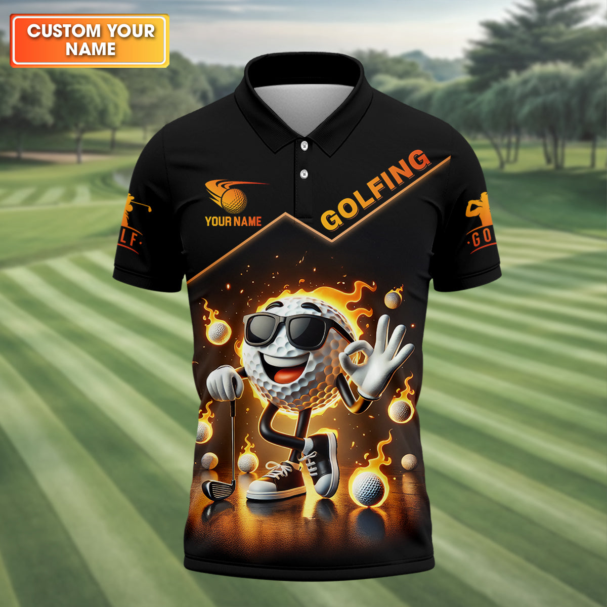 It Takes a Lot of Balls to Golf the Way I Do Custom Men's Golf Polo Shirt, Funny Golf Shirt, Dad Golf Gift