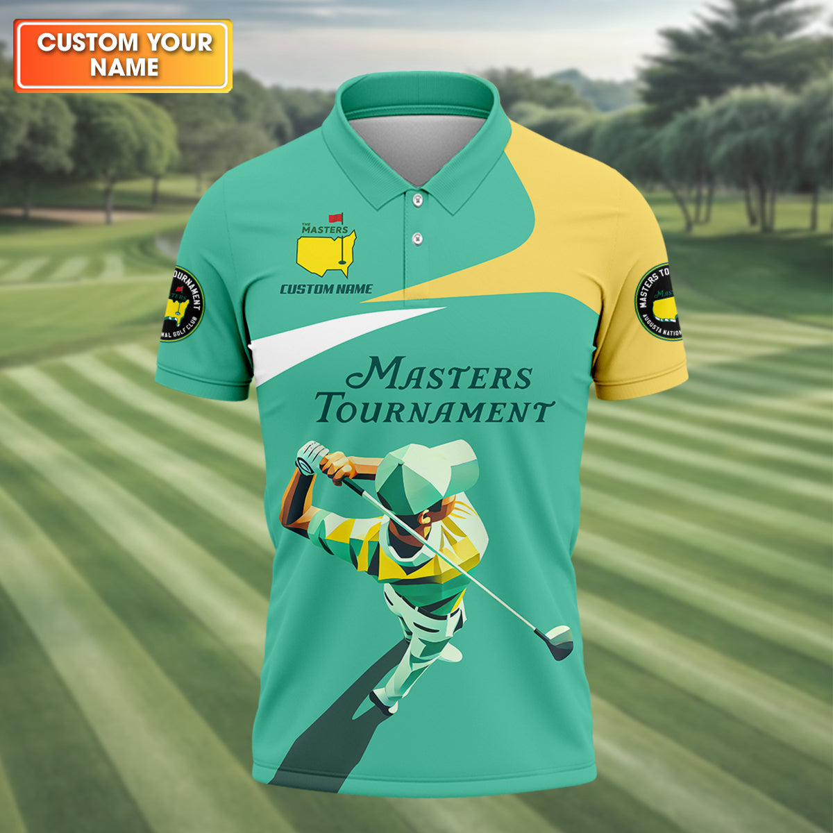 Master Tournament Custom Men's Golf Polo Shirt, Golf Gifts For Dad