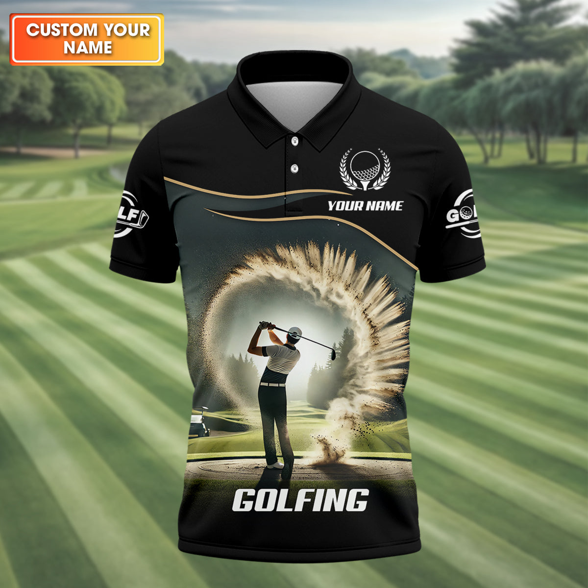 Custom Elite Golfer Golf Polo Shirt, Gift For Golfers, Mens Golf Gift