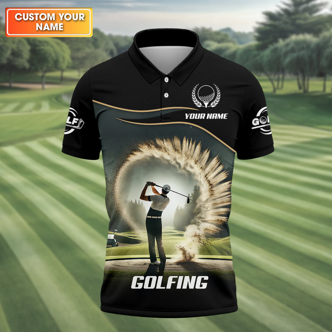 Custom Elite Golfer Golf Polo Shirt, Gift For Golfers, Mens Golf Gift