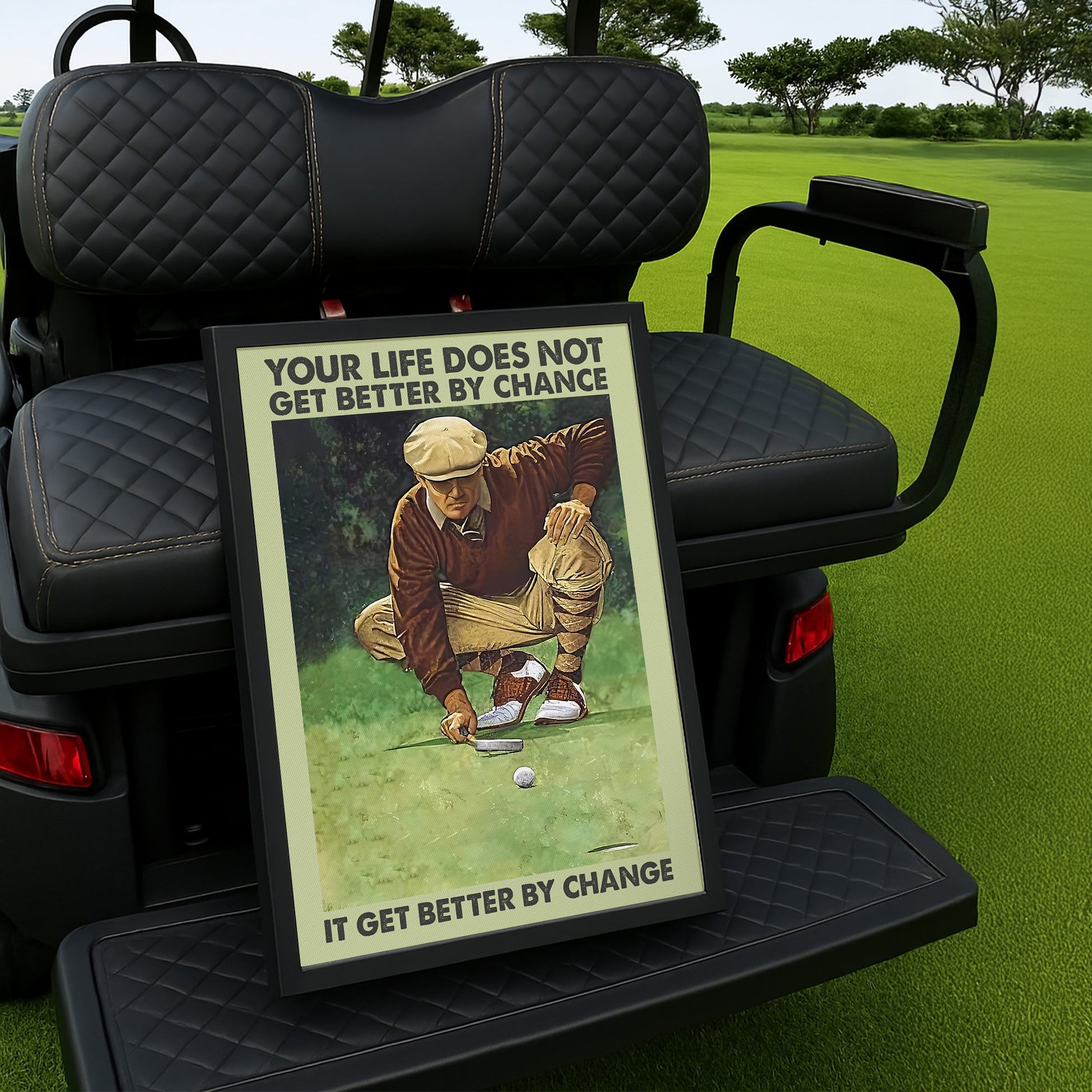 Your Life Does Not Get Better By Chance Canvas Wall Art, Golf Decor, Gift For Golf Lovers