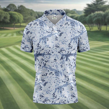 Camouflage Golf Polo, Golfing Apparel, Mens Golf Gift, Camouflage Golf Shirts