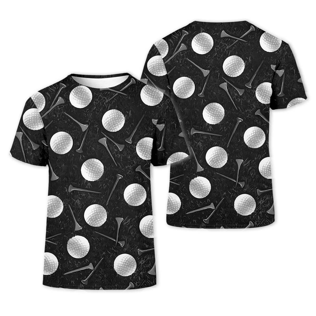 Golf Balls Black Men's Golf Polo Shirt, Funny Golf Shirt, Gifts For Golfer