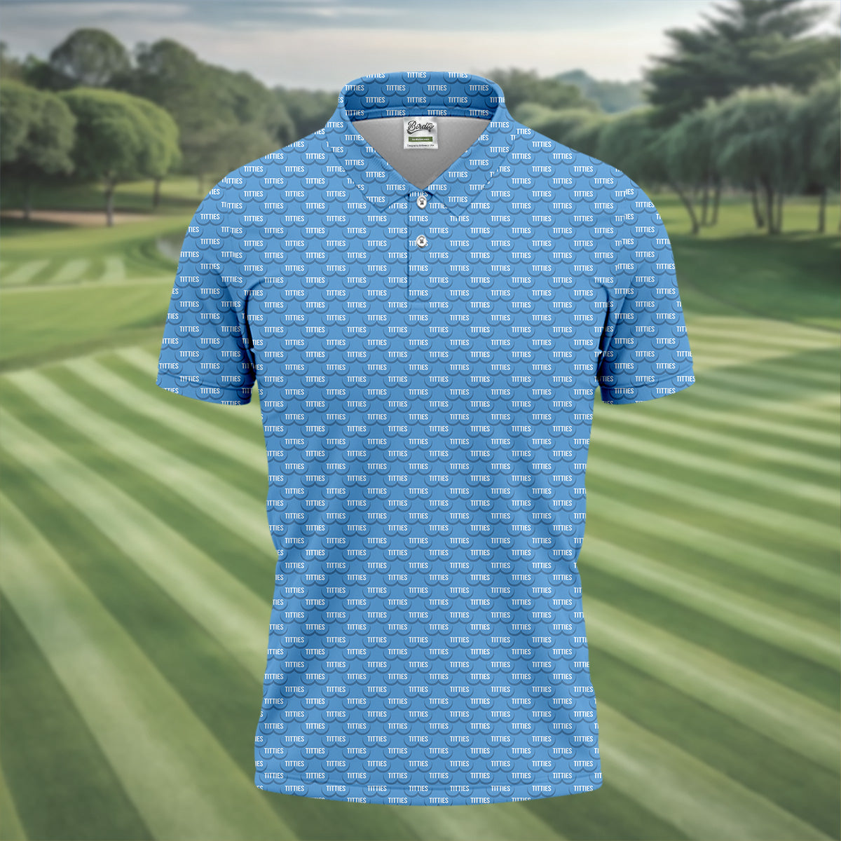 Funny Boob Golf Shirt, Mens Golf Polo Shirts, Fun Golf Shirts For Men, Hilarious Golf Shirts