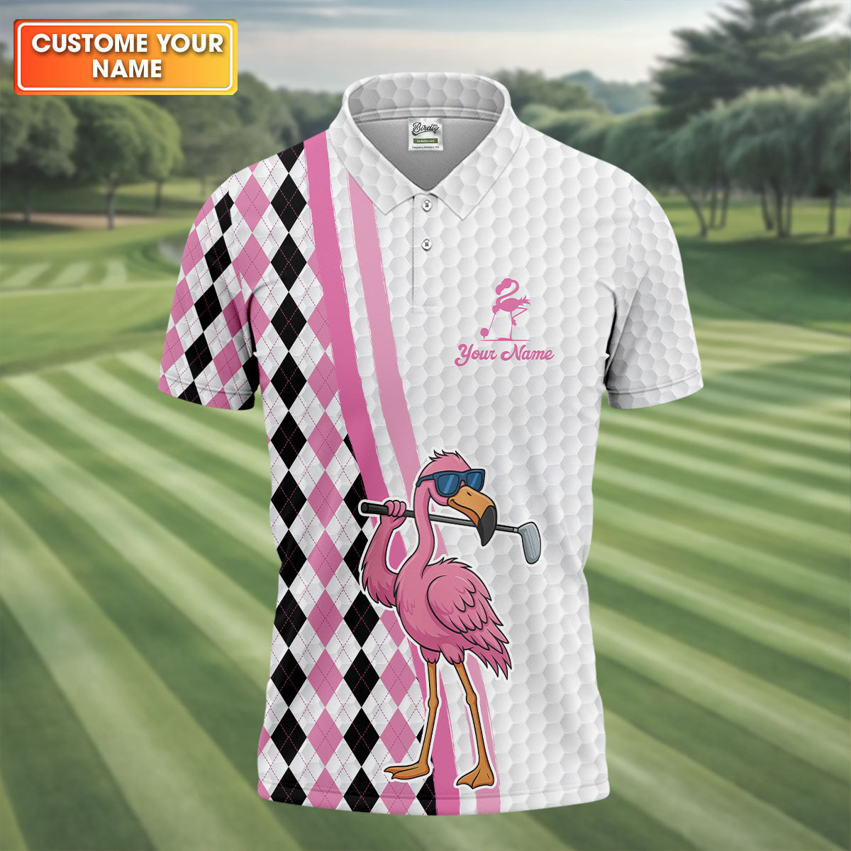 Flamingo Golf Shirt, Argyle Golf Shirt, Golf Gift Ideas For Him, Matching Golf Shirts, Golf Shirts For Men