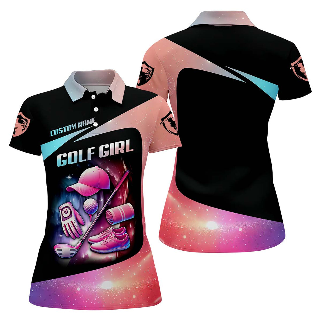 Golf Girl Custom Womens Golf Polo Shirt, Golfing Apparel, Gift For Golfers