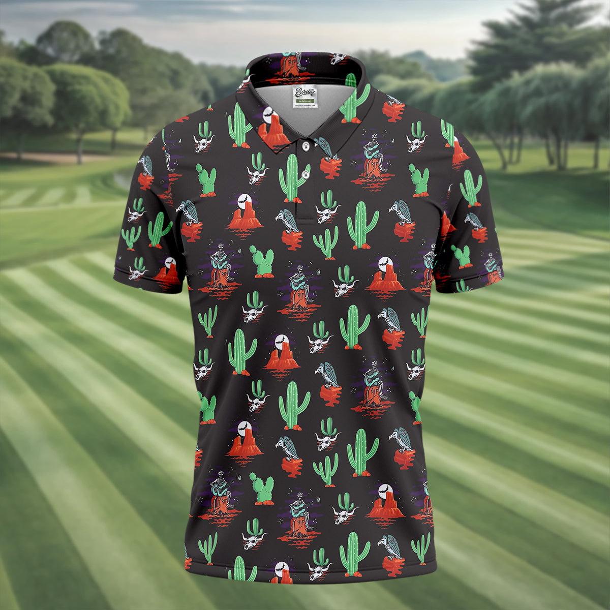 Funny Golf Polo Shirt For Men, Skull Golf Shirt, Dad Golf Gift