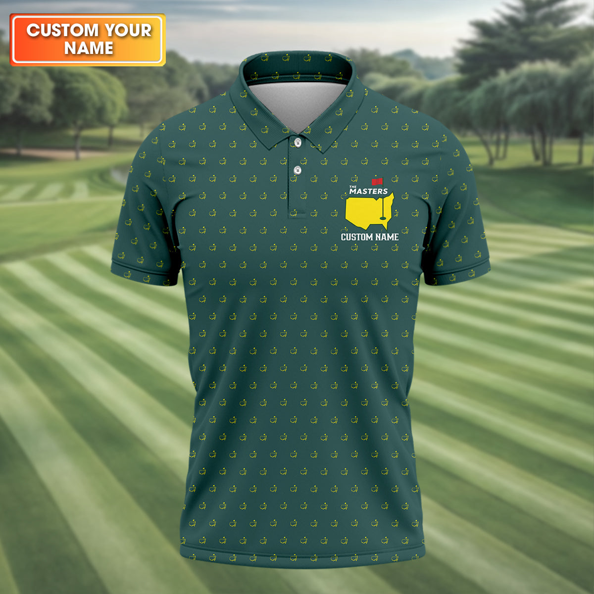 Masters Tournament Augusta Custom Funny Golf Polo Shirt, Christmas Golf Gift