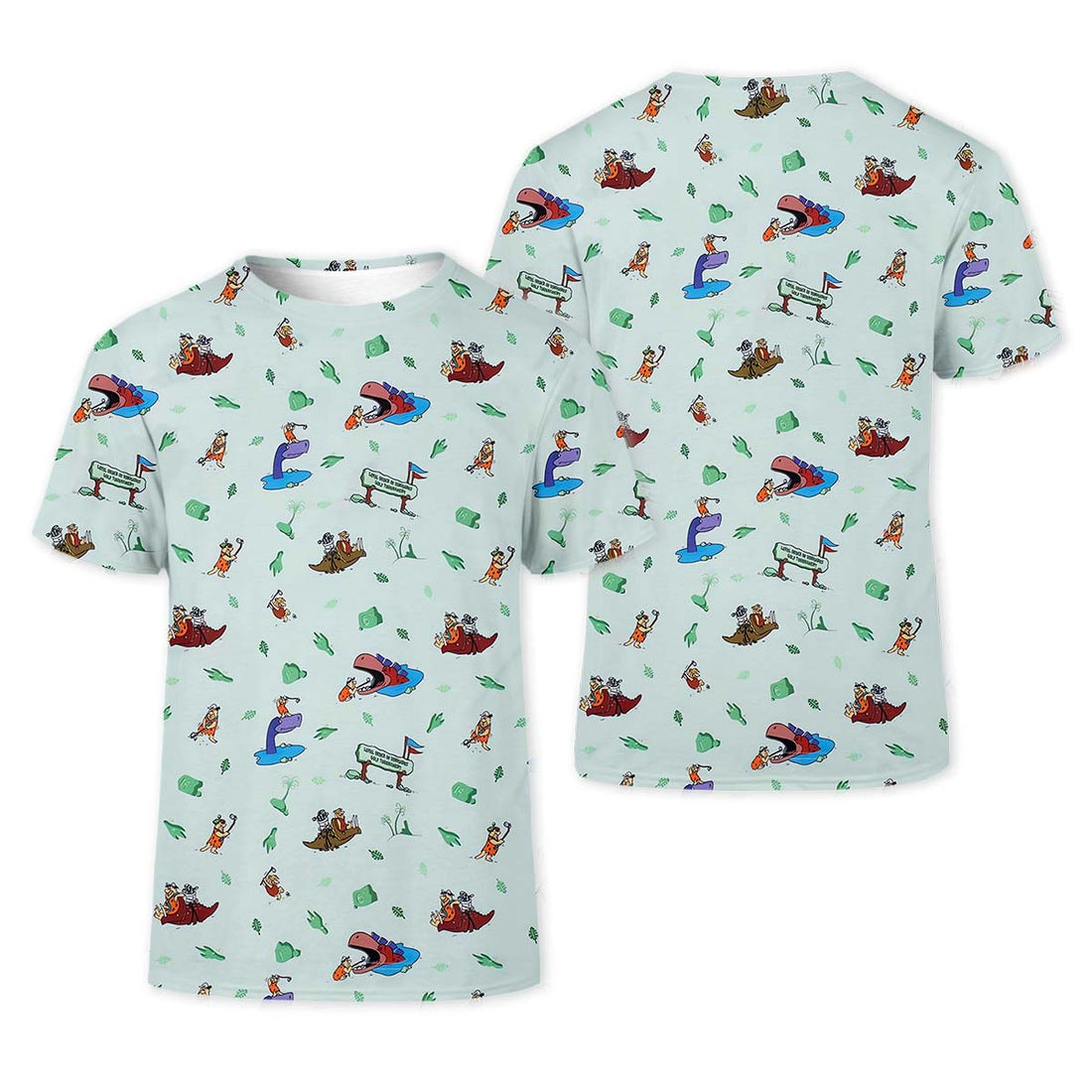 Playful Cartoon Golf Polo Shirt, Golf Gifts For Men, Golf Gift Ideas