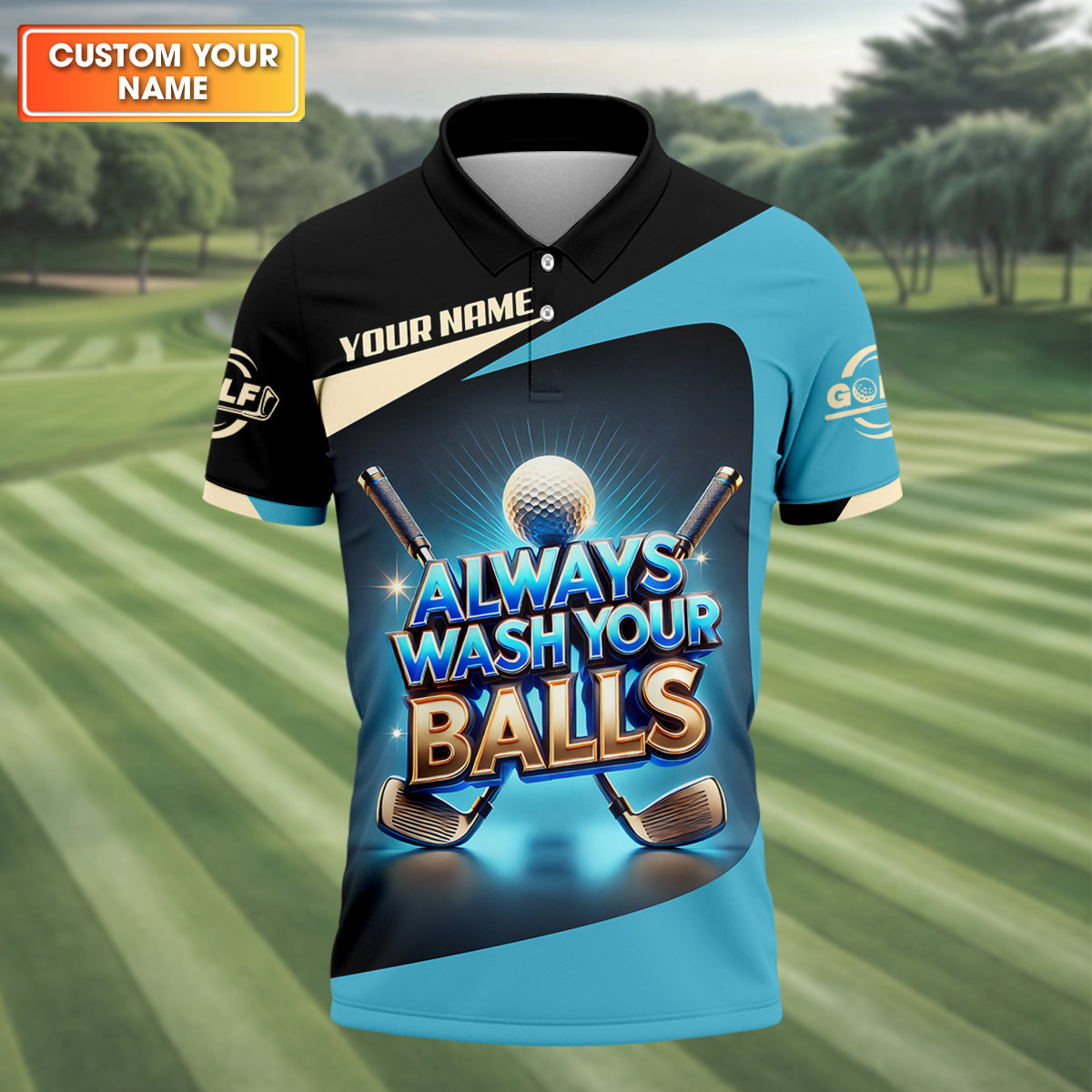 Always Wash Your Balls Custom Golf Shirts, Mens Golf Gift, Funny Golf Shirt