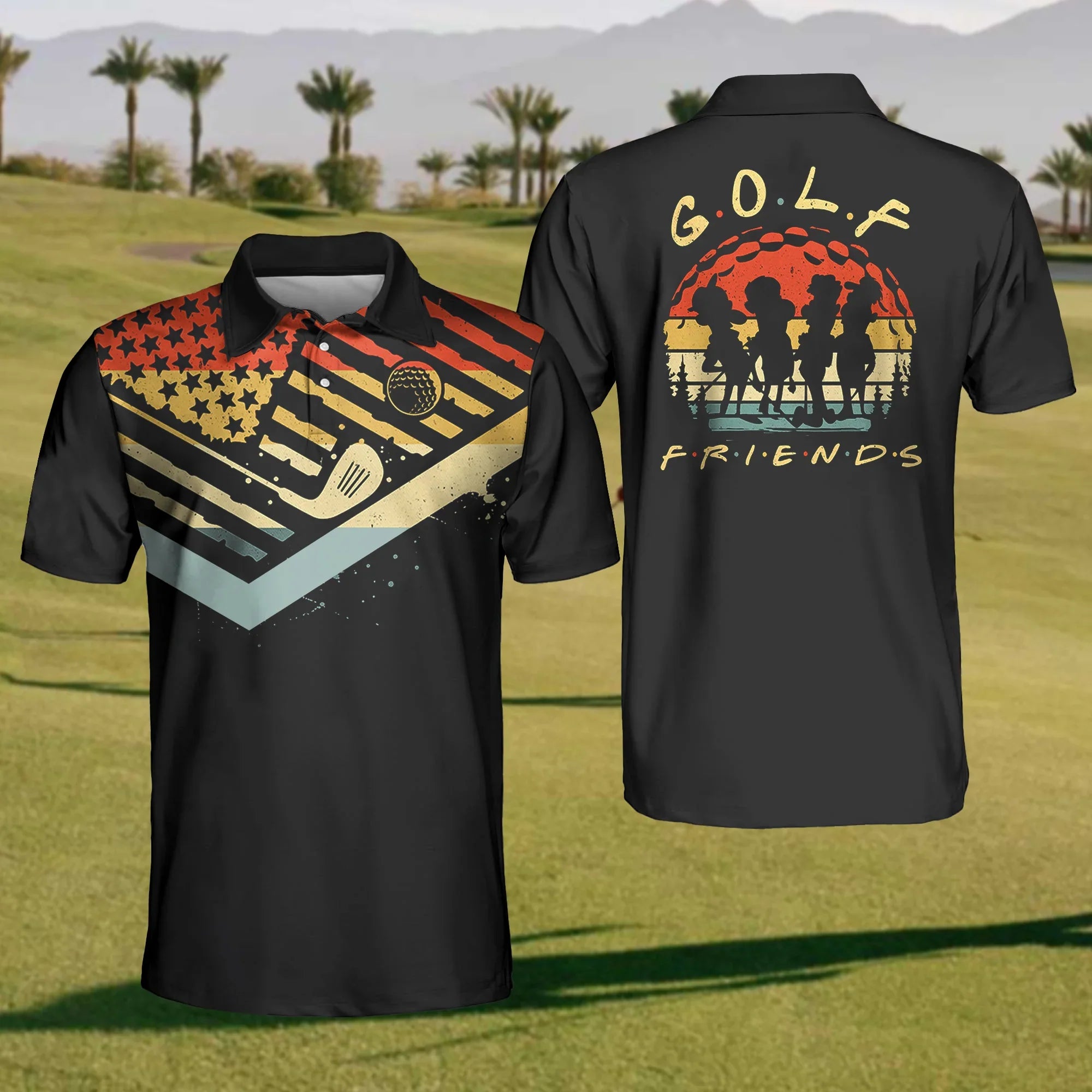 Golf FRIENDS Mens Golf Polo Shirt, Mens Golf Gift, Golf Gifts For Golfers