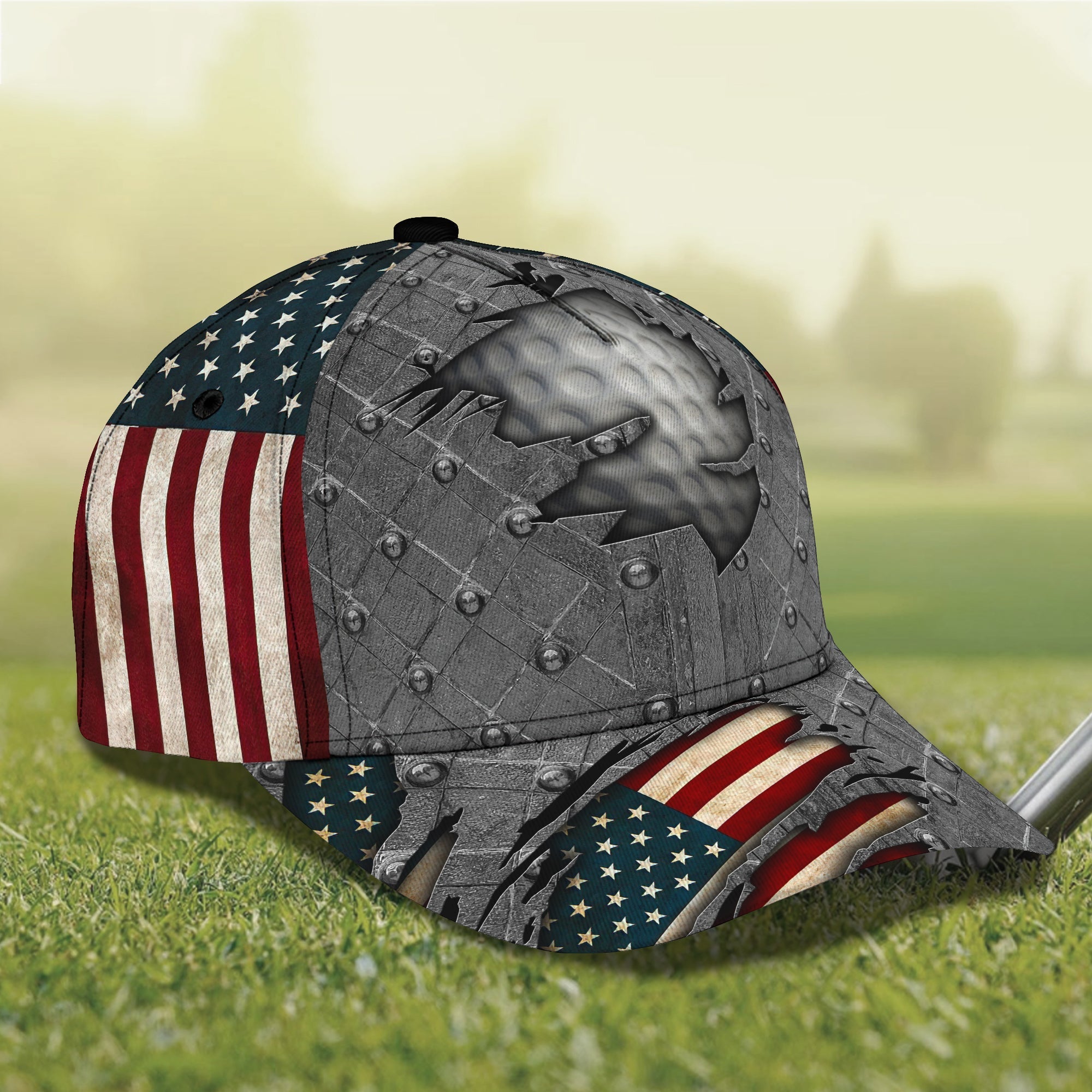 USA Flag Golf Cap, Personalized Golf Cap, 3D Full Print Golf Cap, Gifts For Golfers