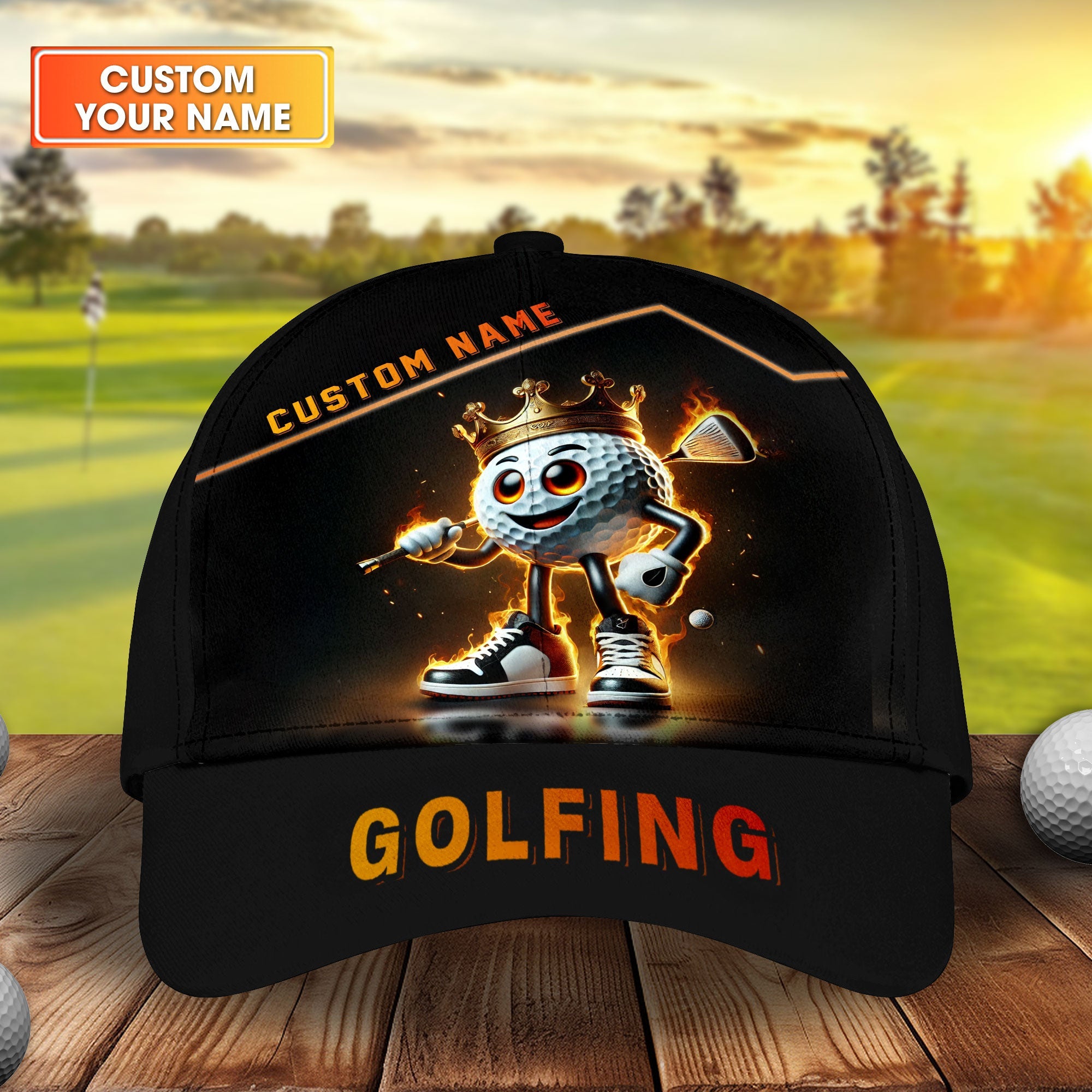 Golf King Personalized Golf Cap, Funny Golf Cap, Gift For Dad, Golf Gift For Men