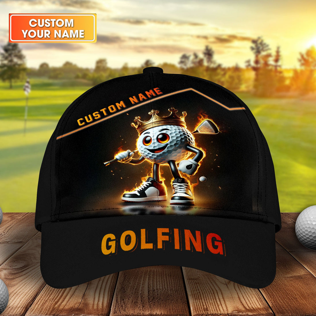 Golf King Personalized Golf Cap, Funny Golf Cap, Gift For Dad, Golf Gift For Men