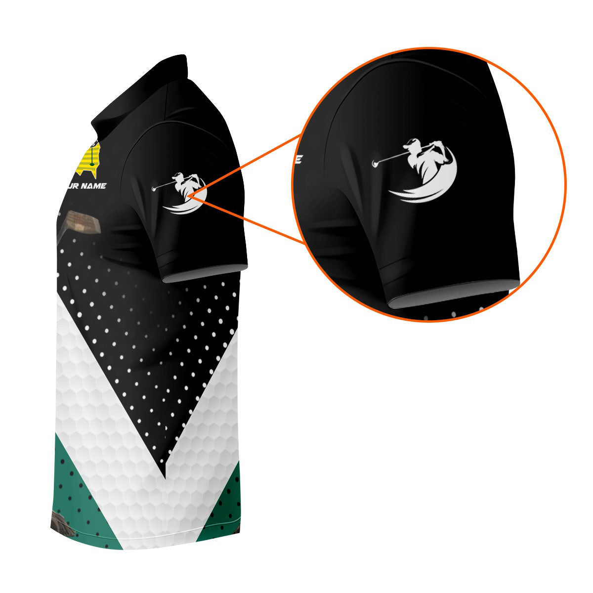 BabyGroot Custom Men's Golf Polo Shirt, Golfing Apparel, Mens Golf Gift, Funny Golf Shirt