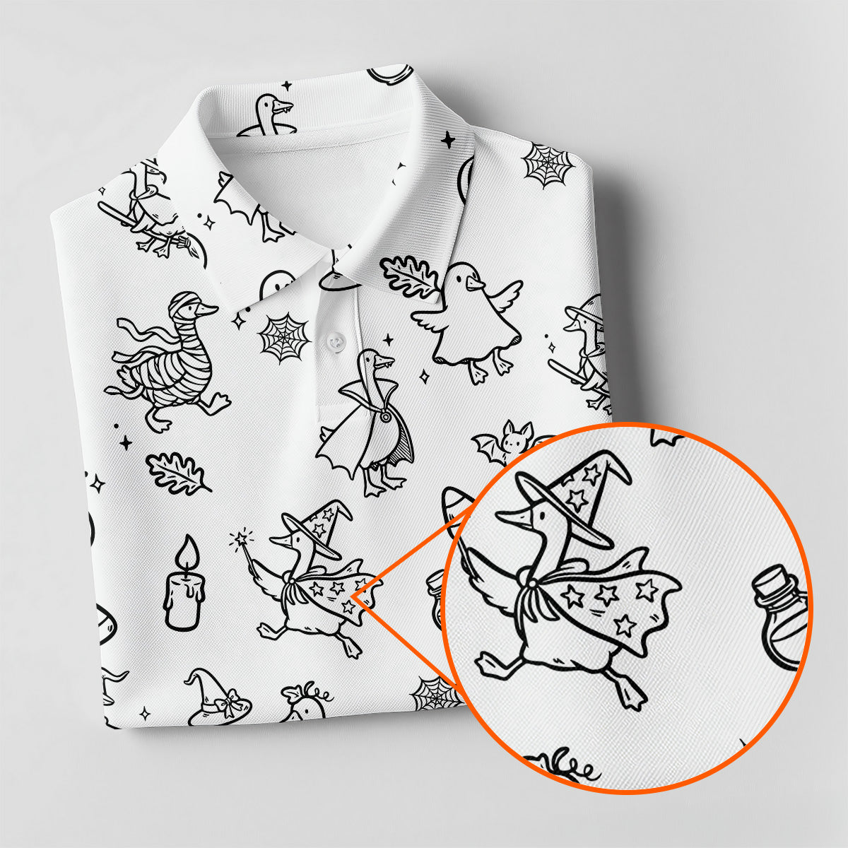 Goose Halloween, Doodle Pattern, Black And White Golf Polo, Sleeveless Womens Golf Shirts, Ladies Golf Shirts