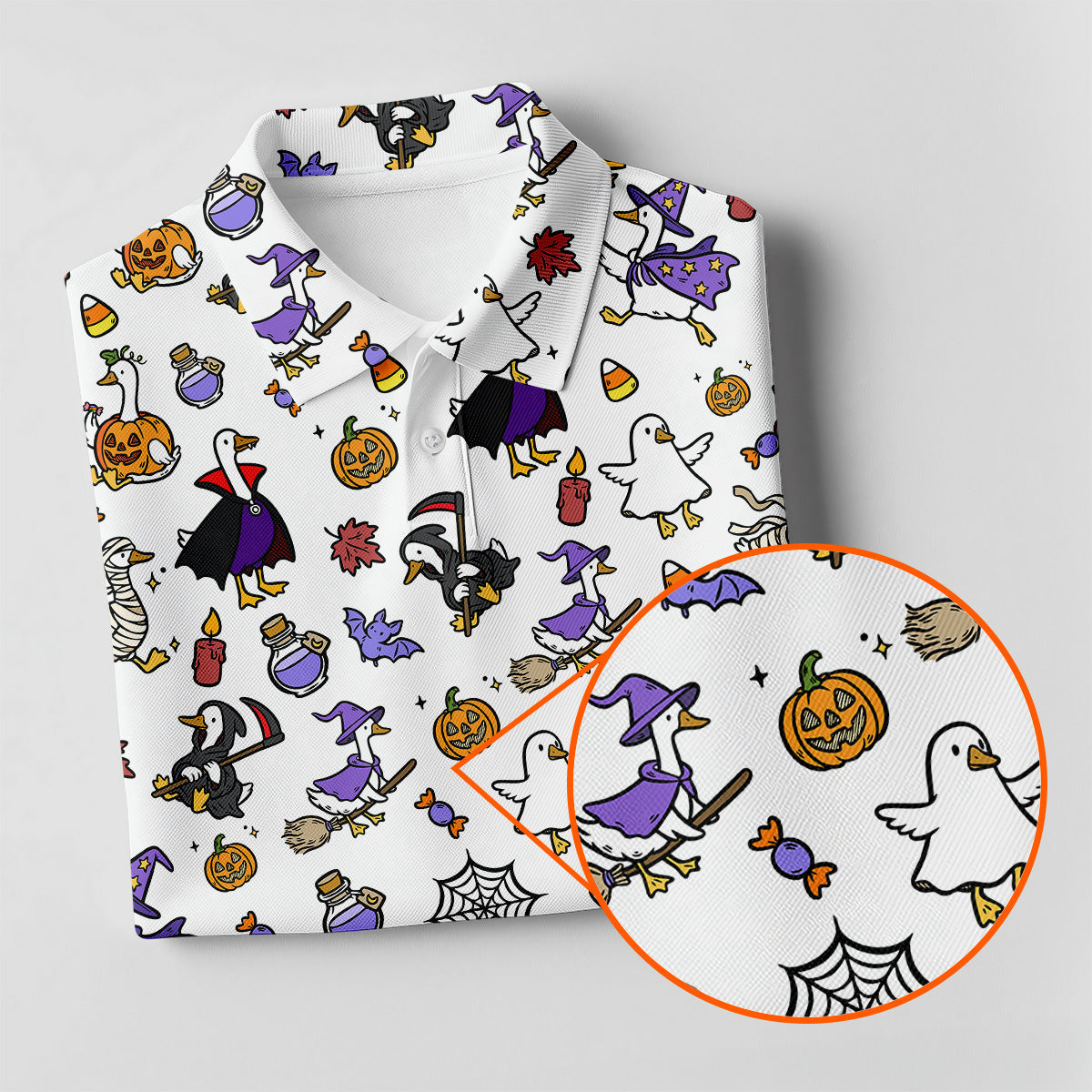 Goose Halloween Golf Shirt, Patterned Golf Polos, Ladies Sleeveless Golf Shirts, Ladies Golf Shirts