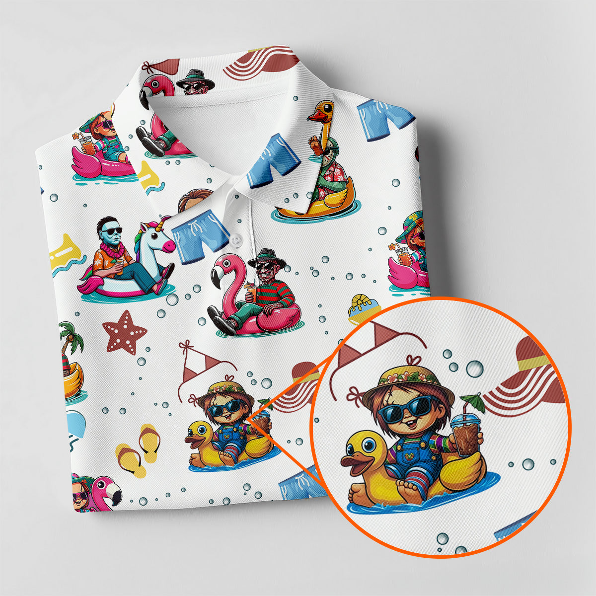 Halloween Summer, Fun Golf Polos, Sleeveless Womens Golf Shirts, Ladies Golf Shirts, Michael Myers, Freddy Krueger, Pennywise