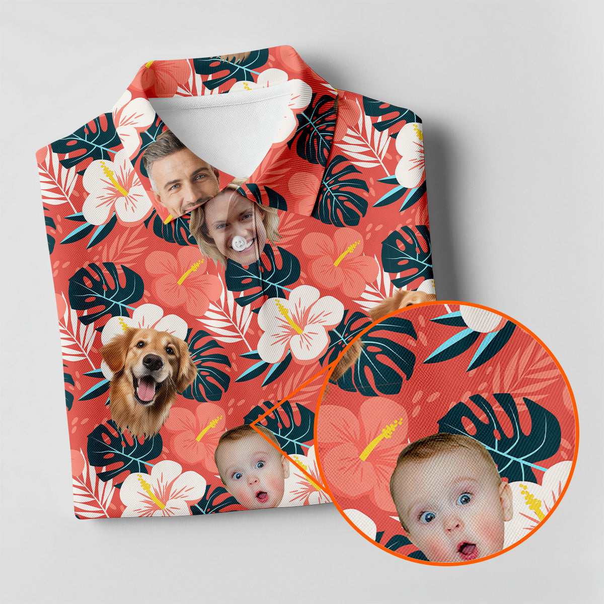 Womens Hawaiian Golf Shirts, Custom Hawaiian Shirt With Face, Women's Long Sleeve Golf Shirts, Ladies Golf Tops