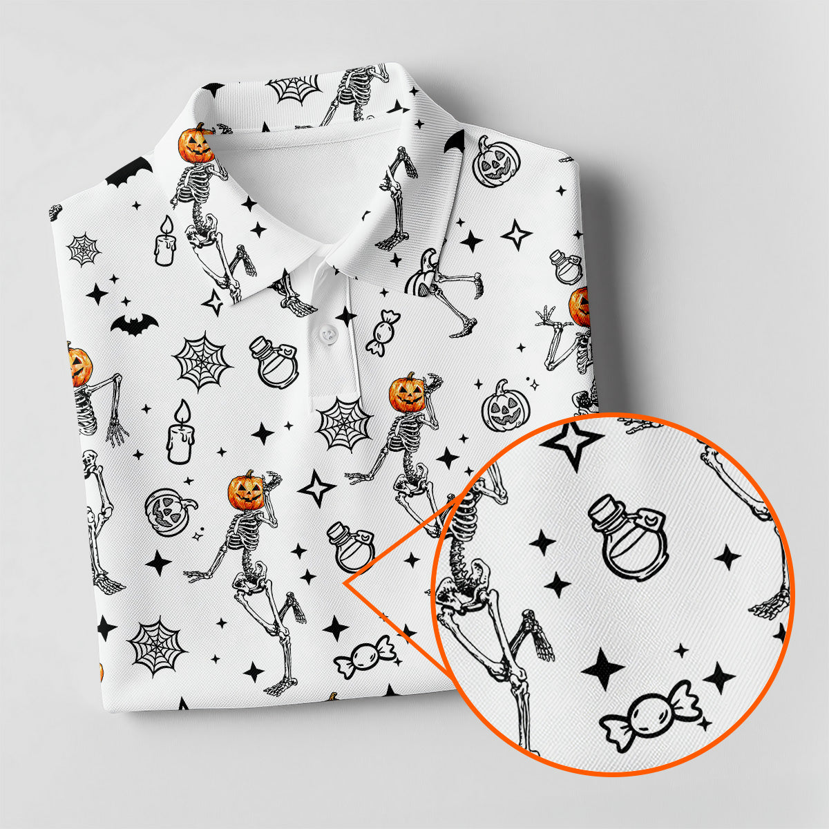 Skeleton Golf Shirt, Halloween Golf Shirt, Fun Golf Polos, Sleeveless Womens Golf Shirts, Ladies Golf Shirts