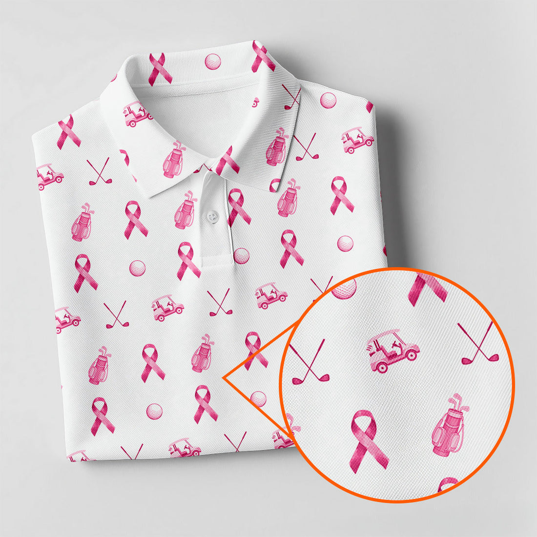 Pink Ribbon Women Golf Shirt, Breast Cancer Golf Shirt, Breast Cancer Awareness Shirts, Ladies Golf Shirt
