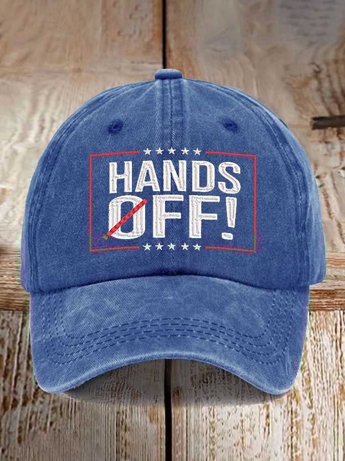 Unisex Hands Off Embroidered Baseball Cap, Funny Gift For Dad