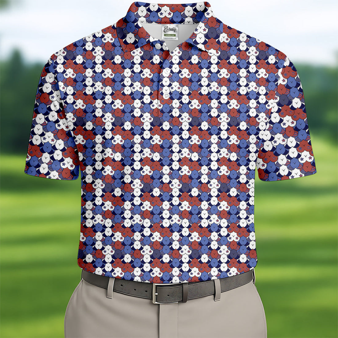 Funny Boobs Men's Golf Polo Shirt, Funny American Golf Shirt, Fun Golf Polo Shirt, Golf Gift For Him