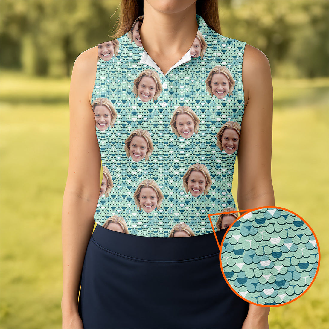 Funny Butt Green Golf Polo Shirt, Custom Face Golf Shirt, Fun Womens Golf Shirts, Ladies Golf Shirt