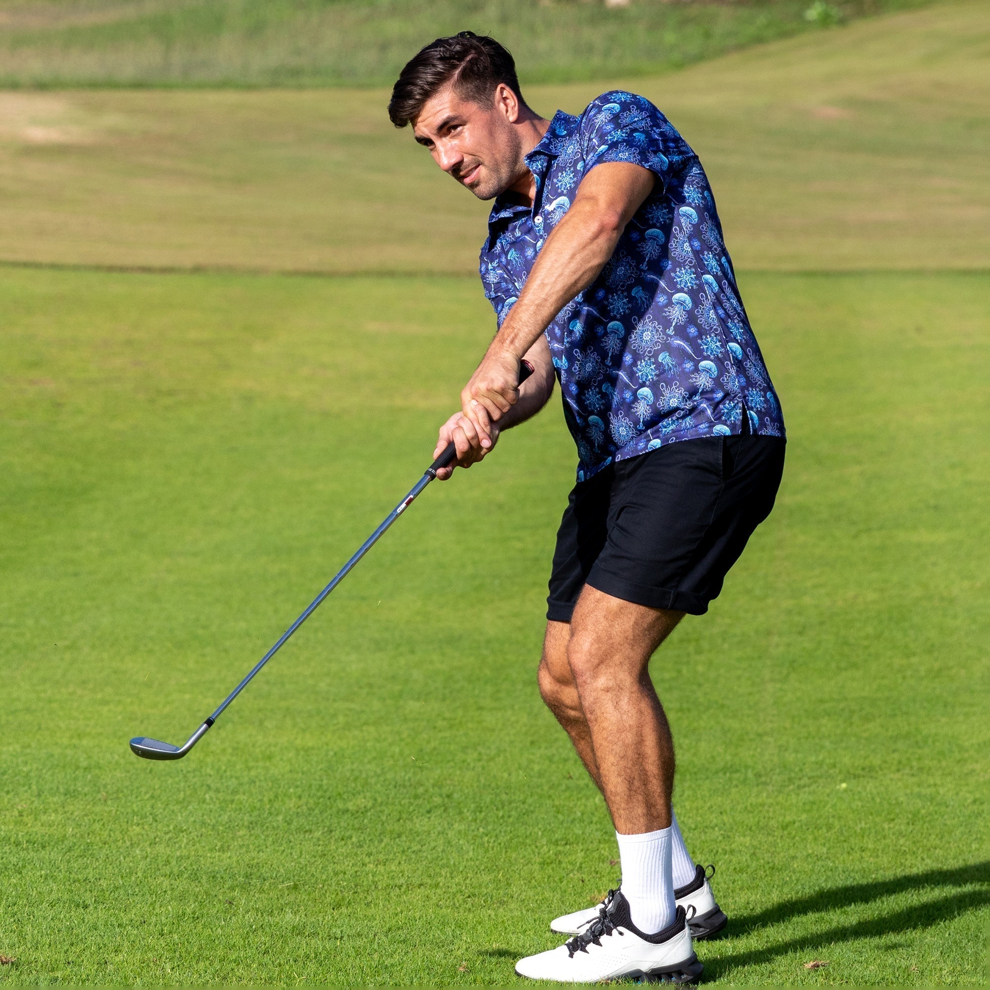 Luminocean Men's Golf Polo Shirt, Funny Golf Shirt, Gift For Golfers