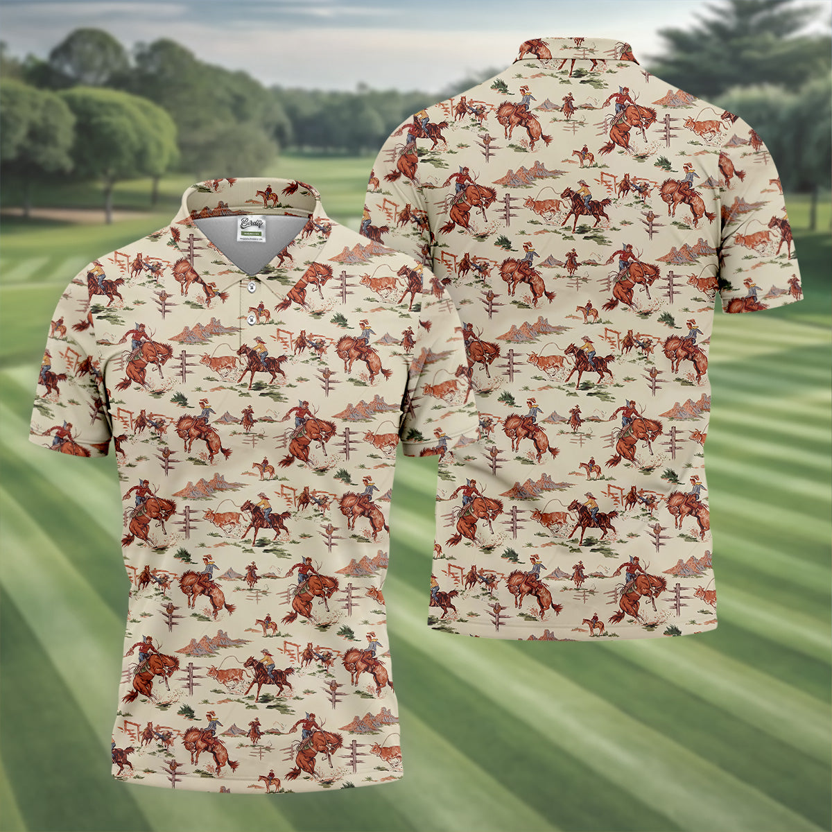The Way Of The West Western Golf Shirt, Fun Golf Shirts For Men, Men's Golf Polo, Golfing Apparel