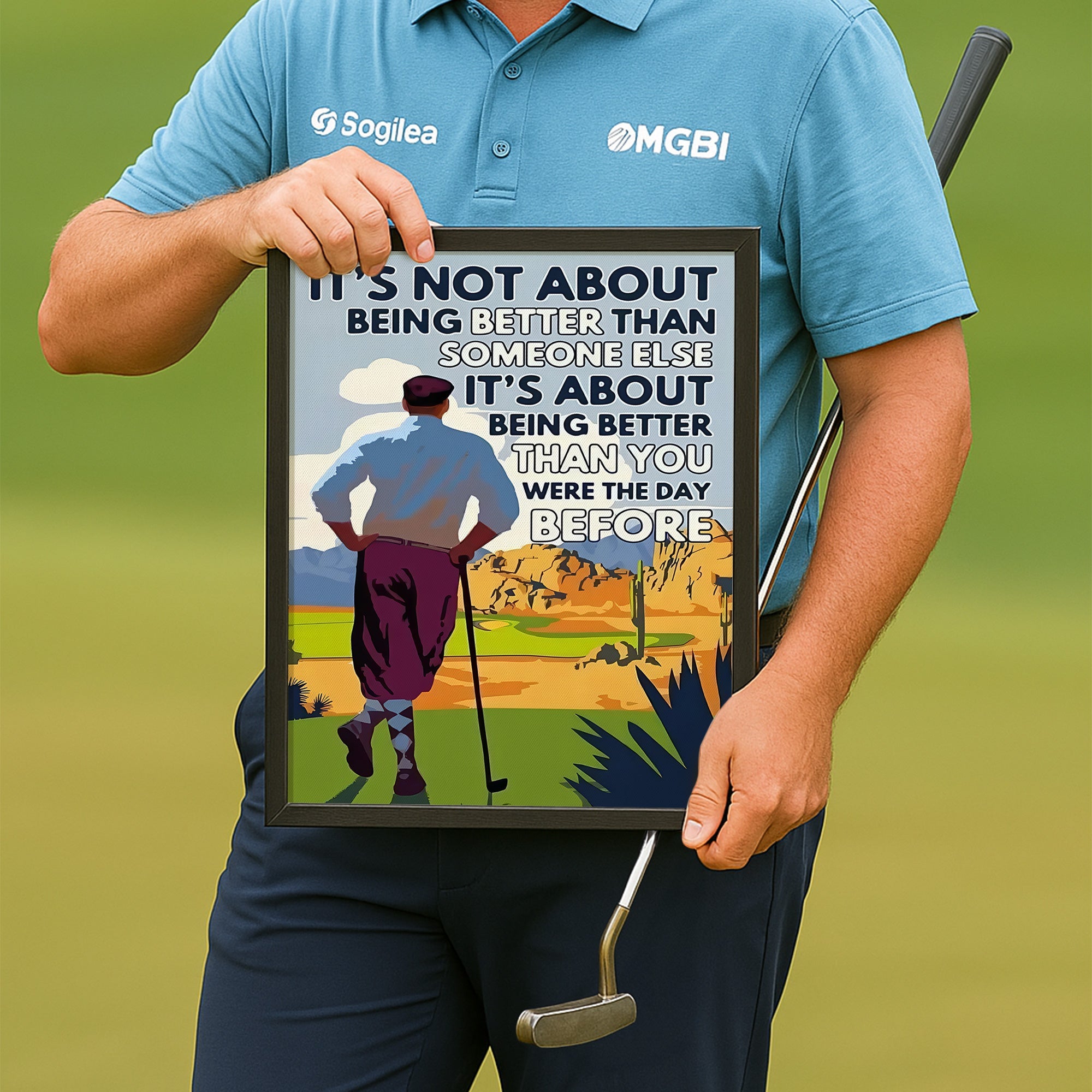 Being Better Than You Were The Day Before Canvas, Golf Wall Art, Gifts For Golf Lovers