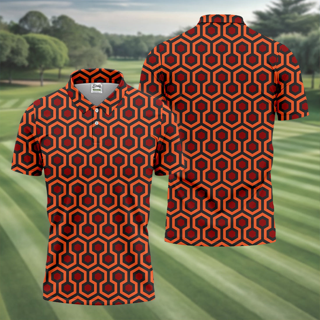 Carpet Pattern In The Shining Mens Golf Polo Shirts, Pattern Golf Shirt,  Matching Golf Shirts, Golf Shirts For Men