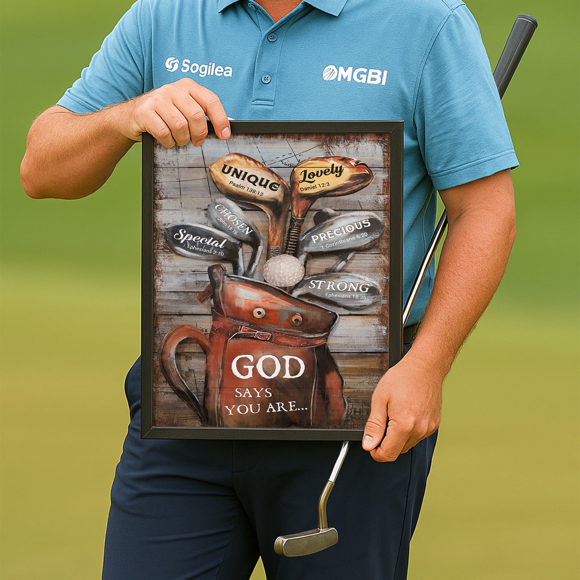 God Says You Are Canvas Wall Art, Golf Decor, Gift For Golfers