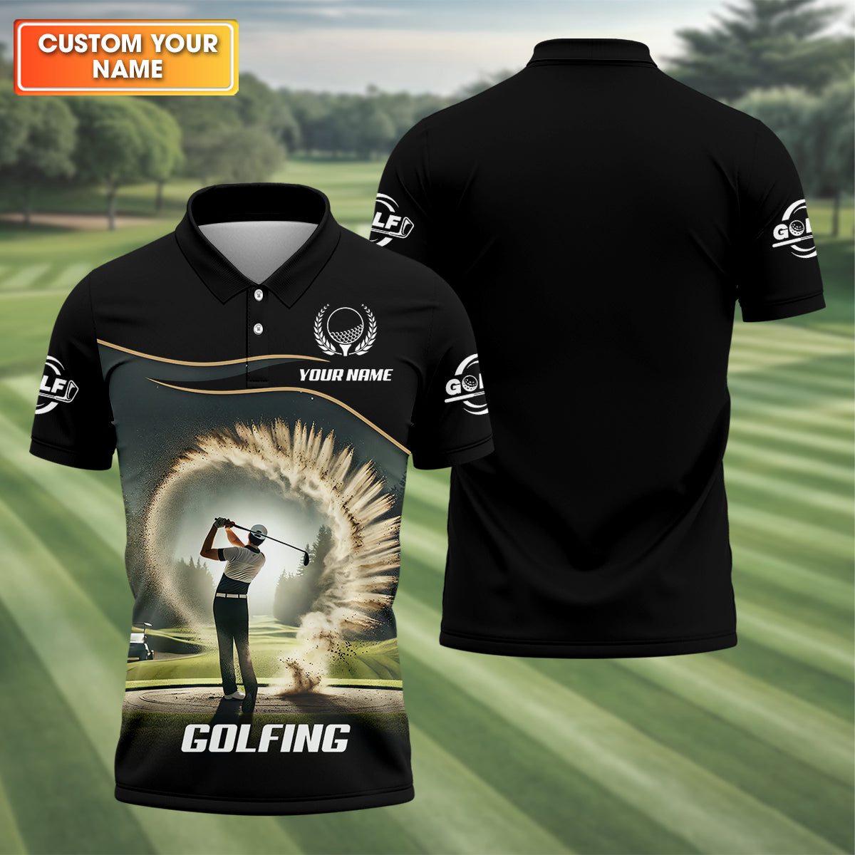 Custom Elite Golfer Golf Polo Shirt, Gift For Golfers, Mens Golf Gift
