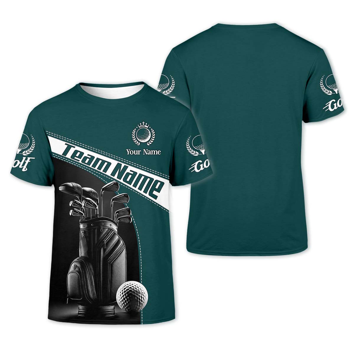 Vintage Golf Clubs Custom Golf Polo Shirt, Golfing Apparel, Mens Golf Gift, Gifts For Golf Lovers