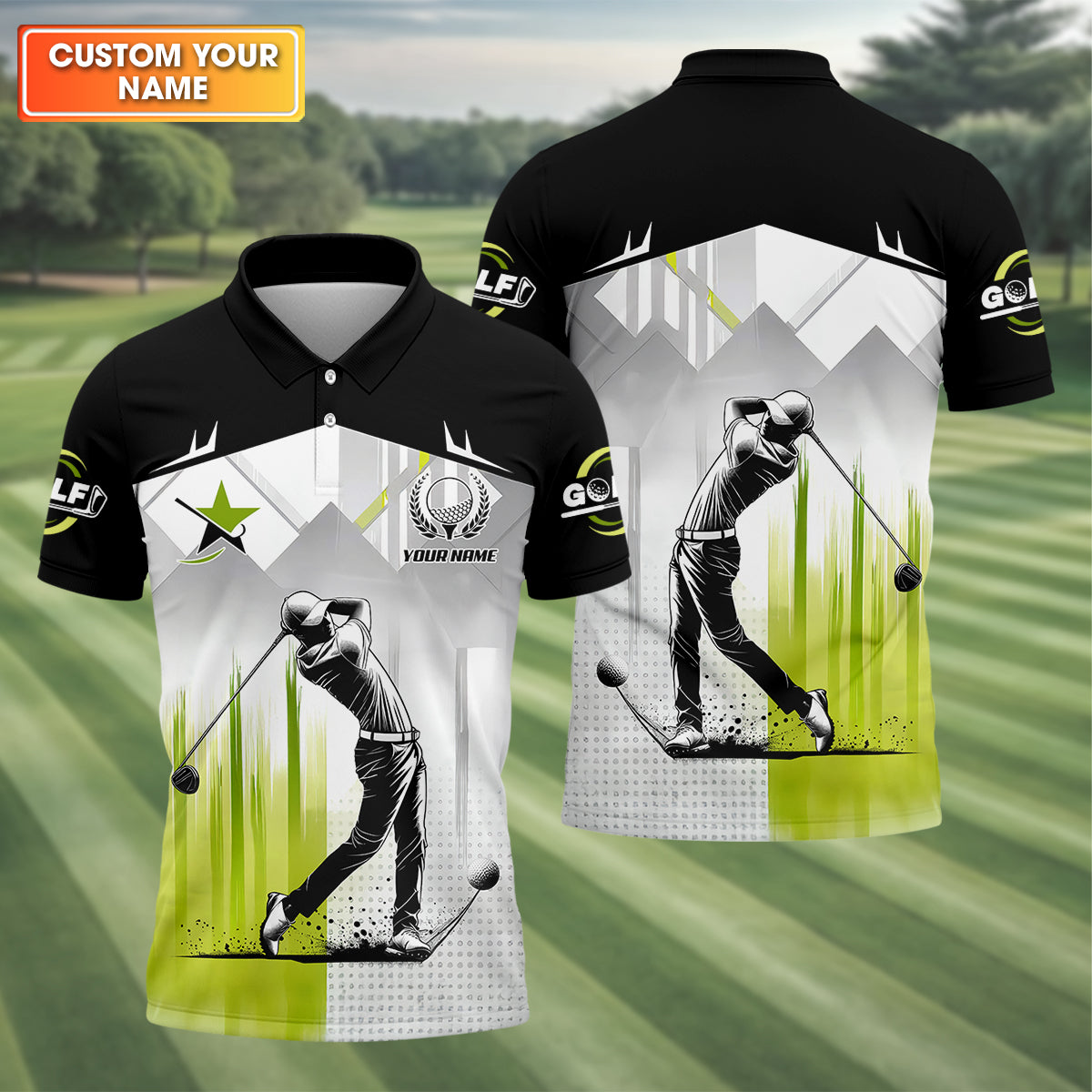 Pro Swing Men's Golf Polo Shirt, Golfers Gift, Mens Golf Gift