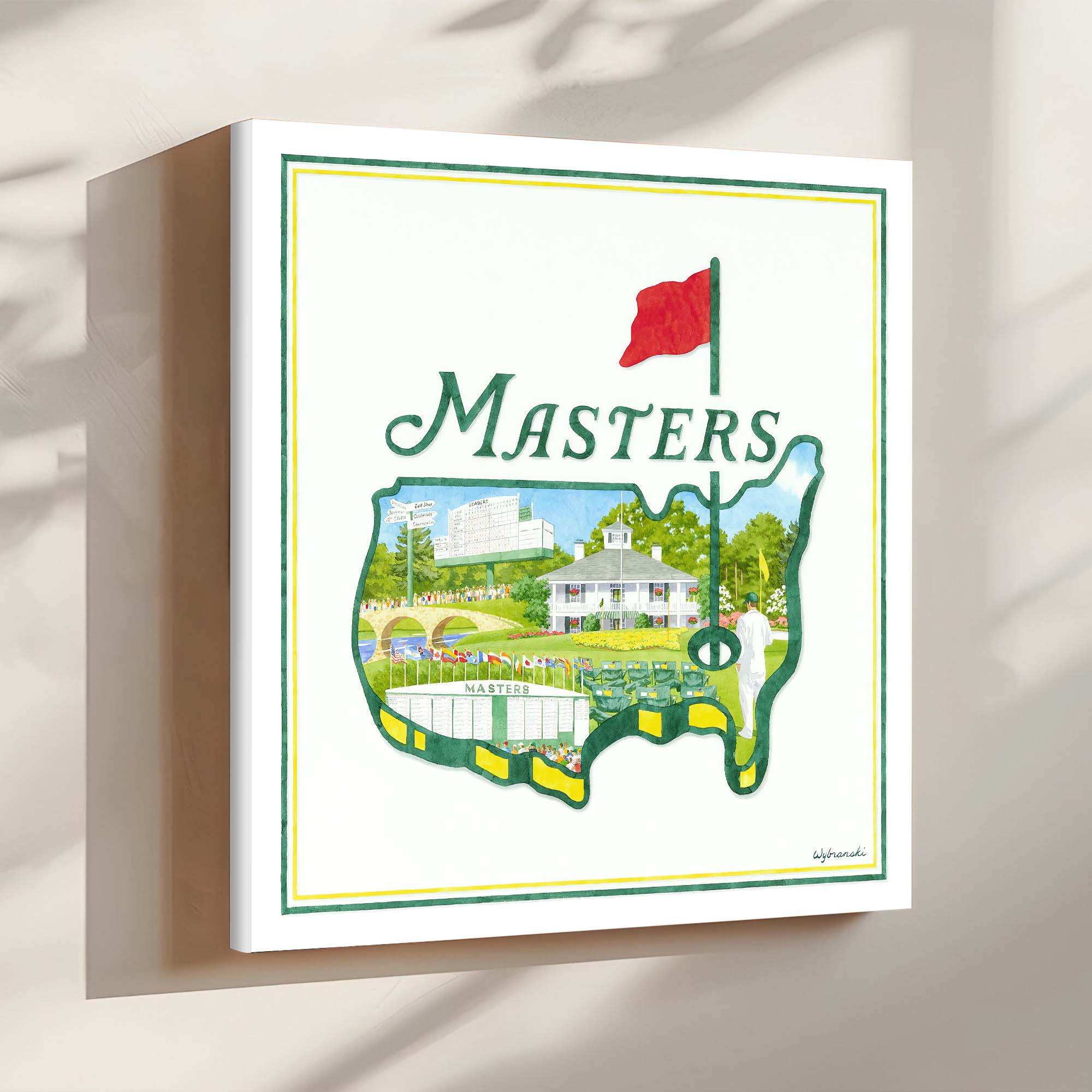 2025 The Masters Experience Canvas, Augusta Golf Master, Golf Decor, Gifts For Golf Lovers